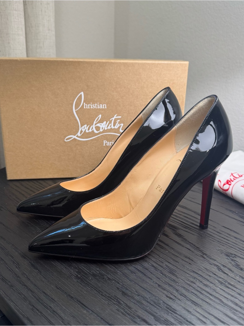 Christian Louboutin Pigalle 100 Pumps Patent Black 37